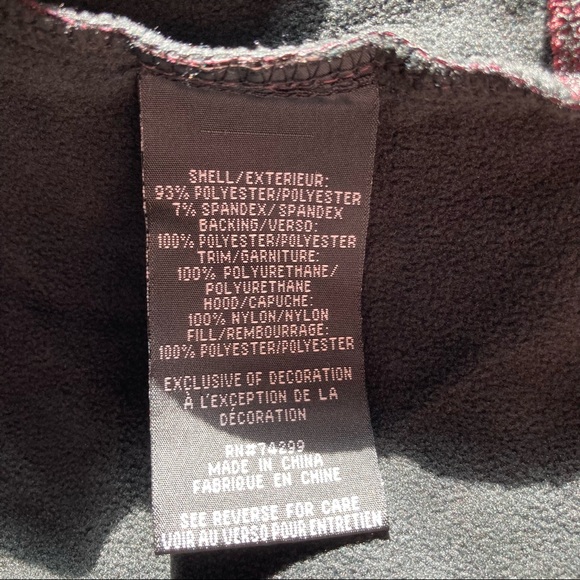 Steve Madden Mid-Length Soft Shell Jacket Burgundy with Defect! Size Medium - Picture 14 of 16